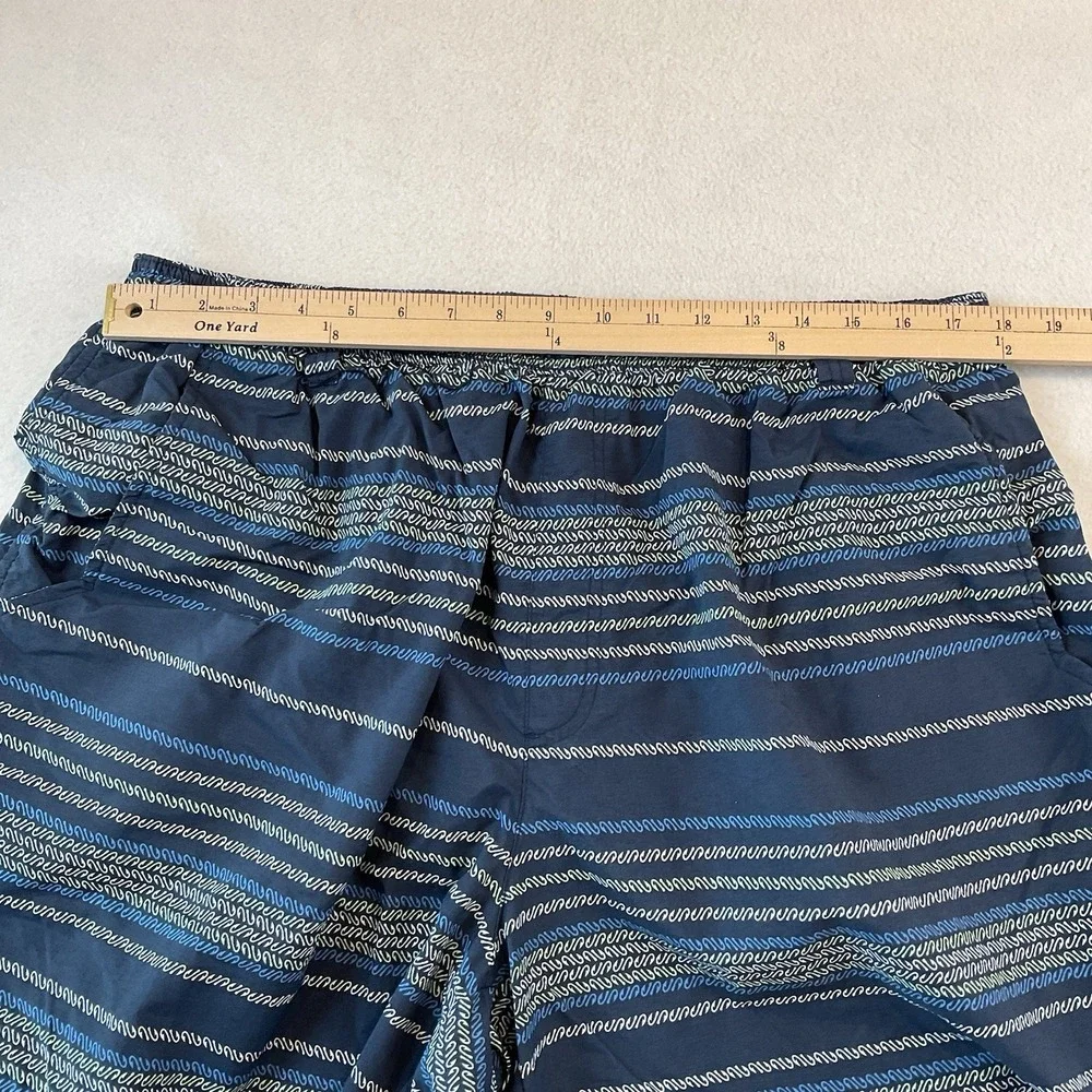 Columbia PFG Swin Trunks‎ Mens XXL Blue Striped Mesh Lining Pockets Drawstring